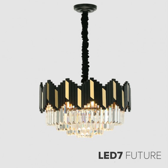 Ritz - ZigZag Black Odeon Chandelier